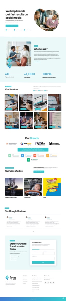 Fyre Digital agency website